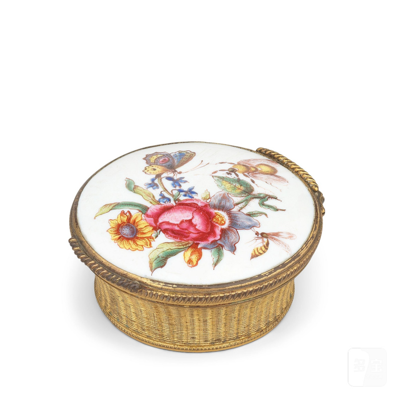 A good Birmingham enamel snuff box, circa 1755